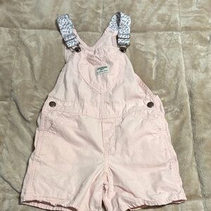 Charming Pink Kids Overalls with Floral Straps